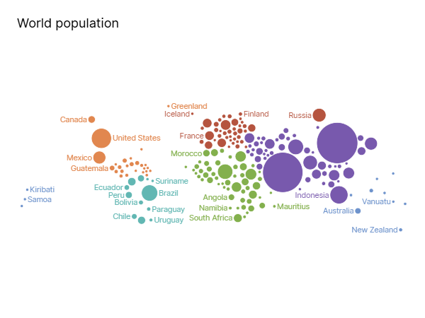 Dorling cartogram